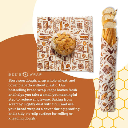 Beeswax Bread Wrap - Honeycomb
