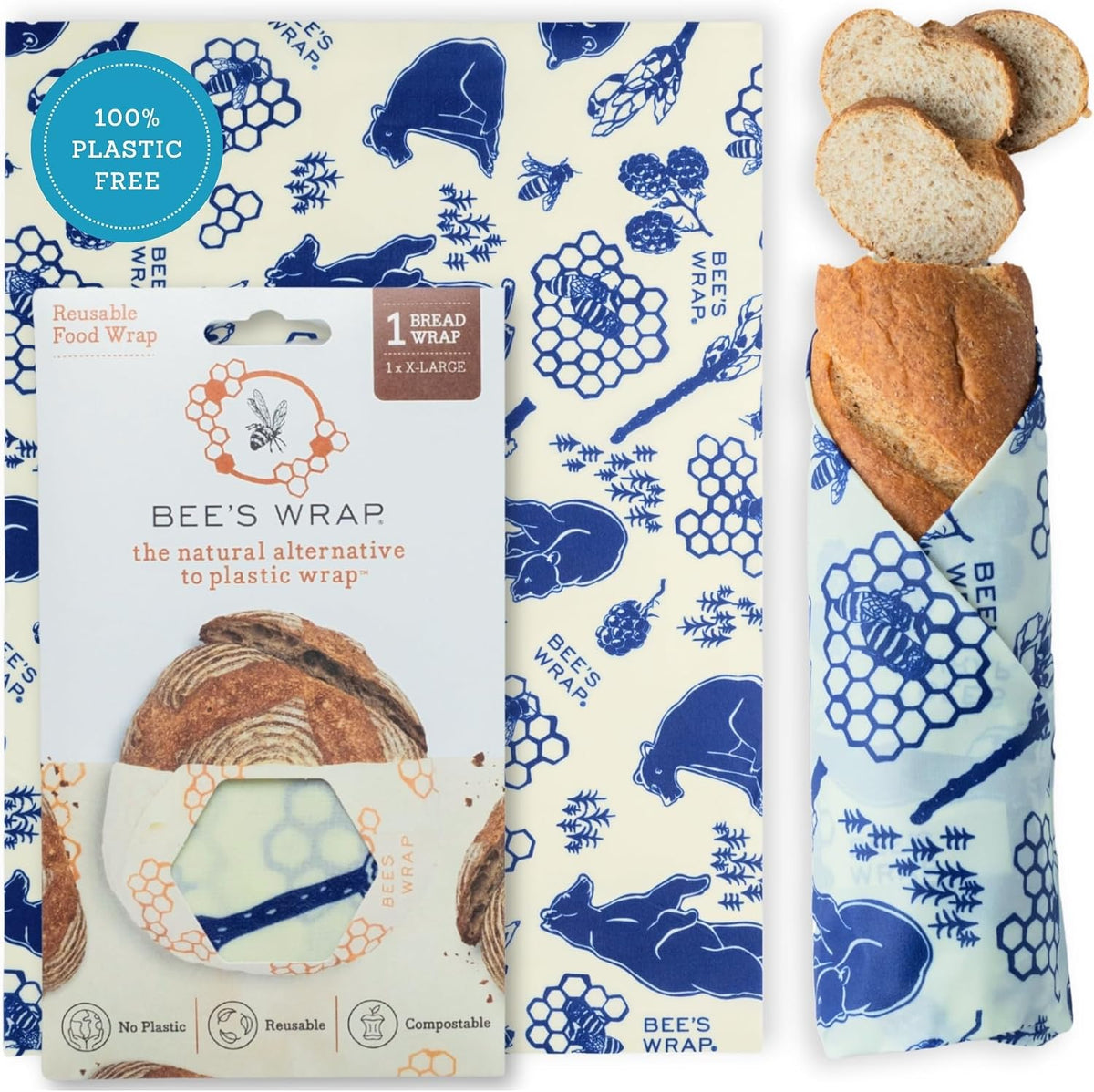 Beeswax Bread Wrap - Honeycomb