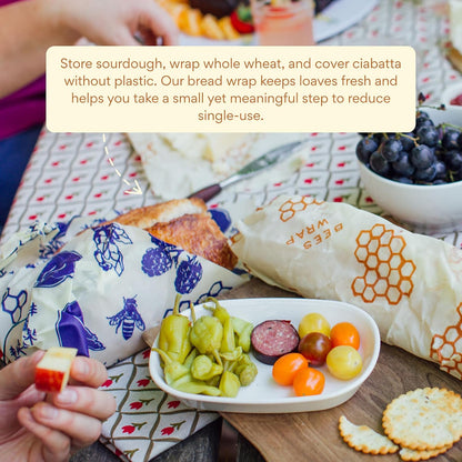 Beeswax Bread Wrap - Honeycomb