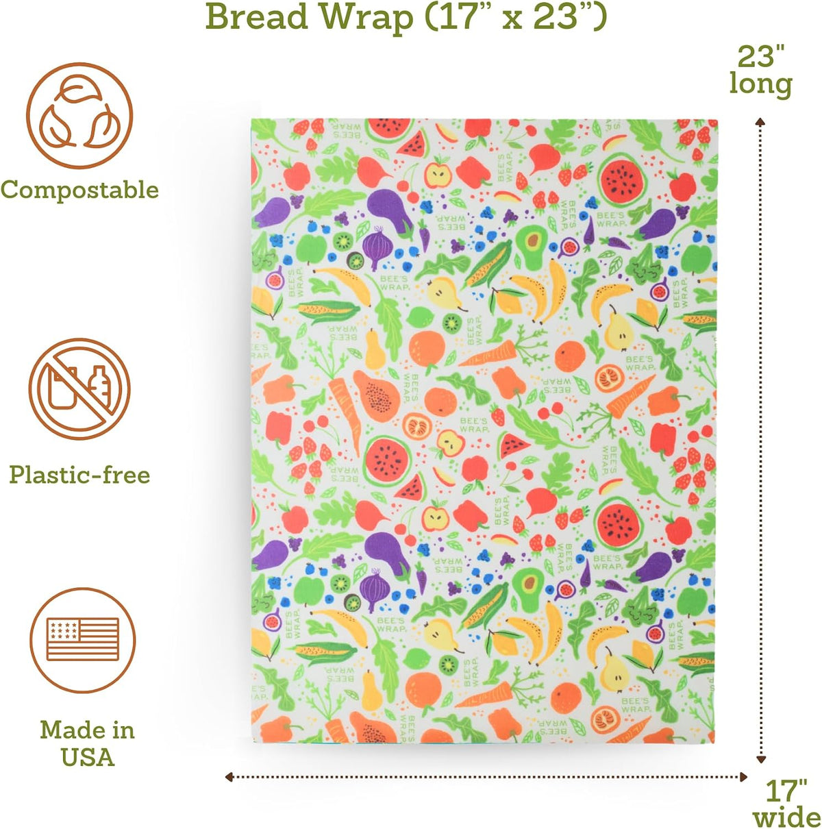 Beeswax Bread Wrap - Honeycomb