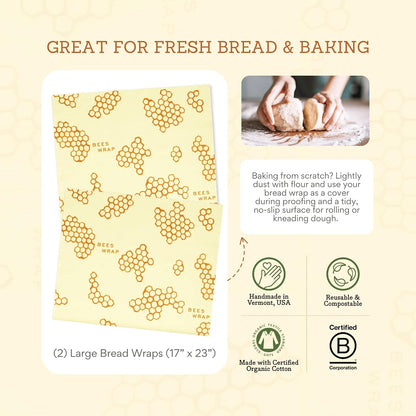 Beeswax Bread Wrap - Honeycomb