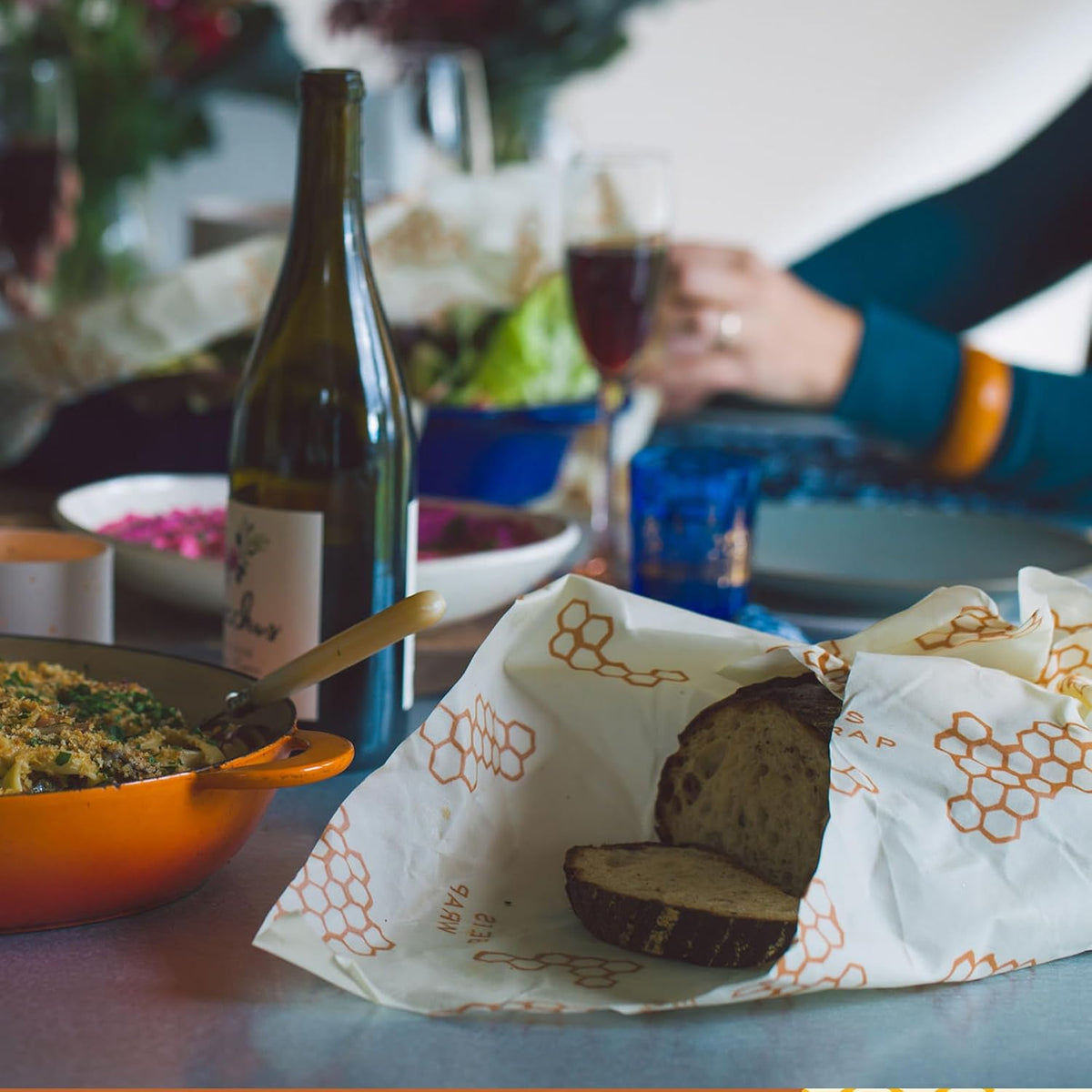 Beeswax Bread Wrap - Honeycomb