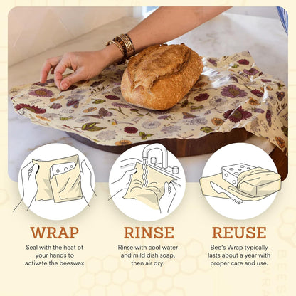 Beeswax Bread Wrap - Honeycomb
