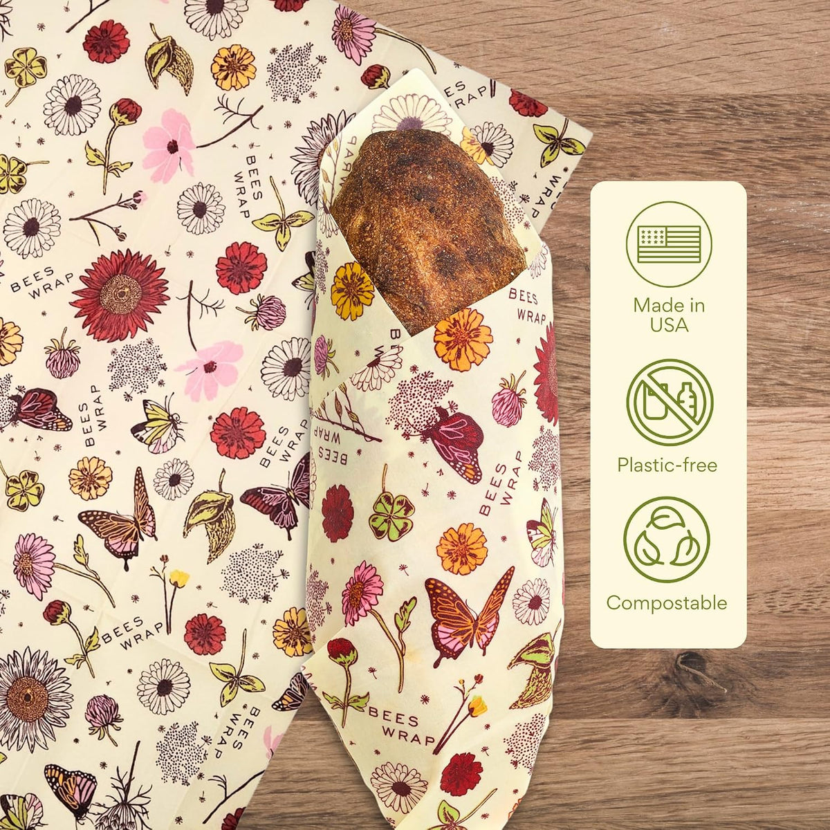 Beeswax Bread Wrap - Honeycomb