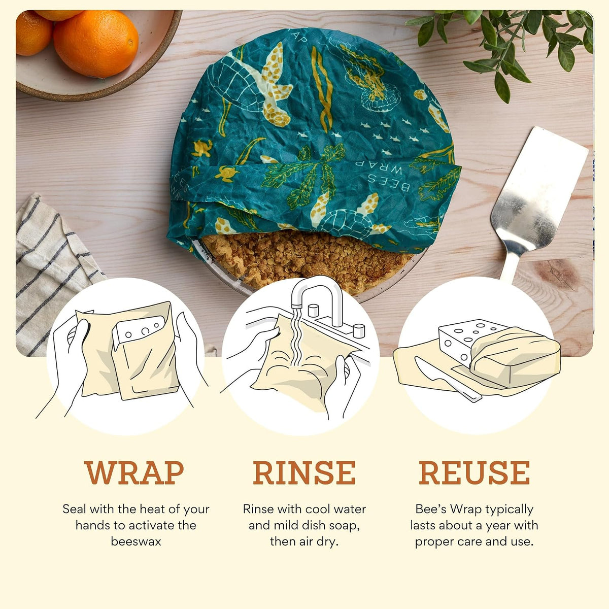 Beeswax Bread Wrap - Honeycomb
