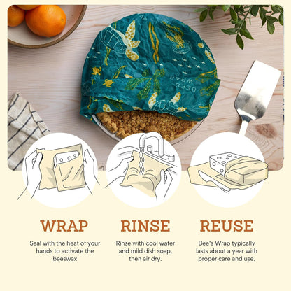 Beeswax Bread Wrap - Honeycomb