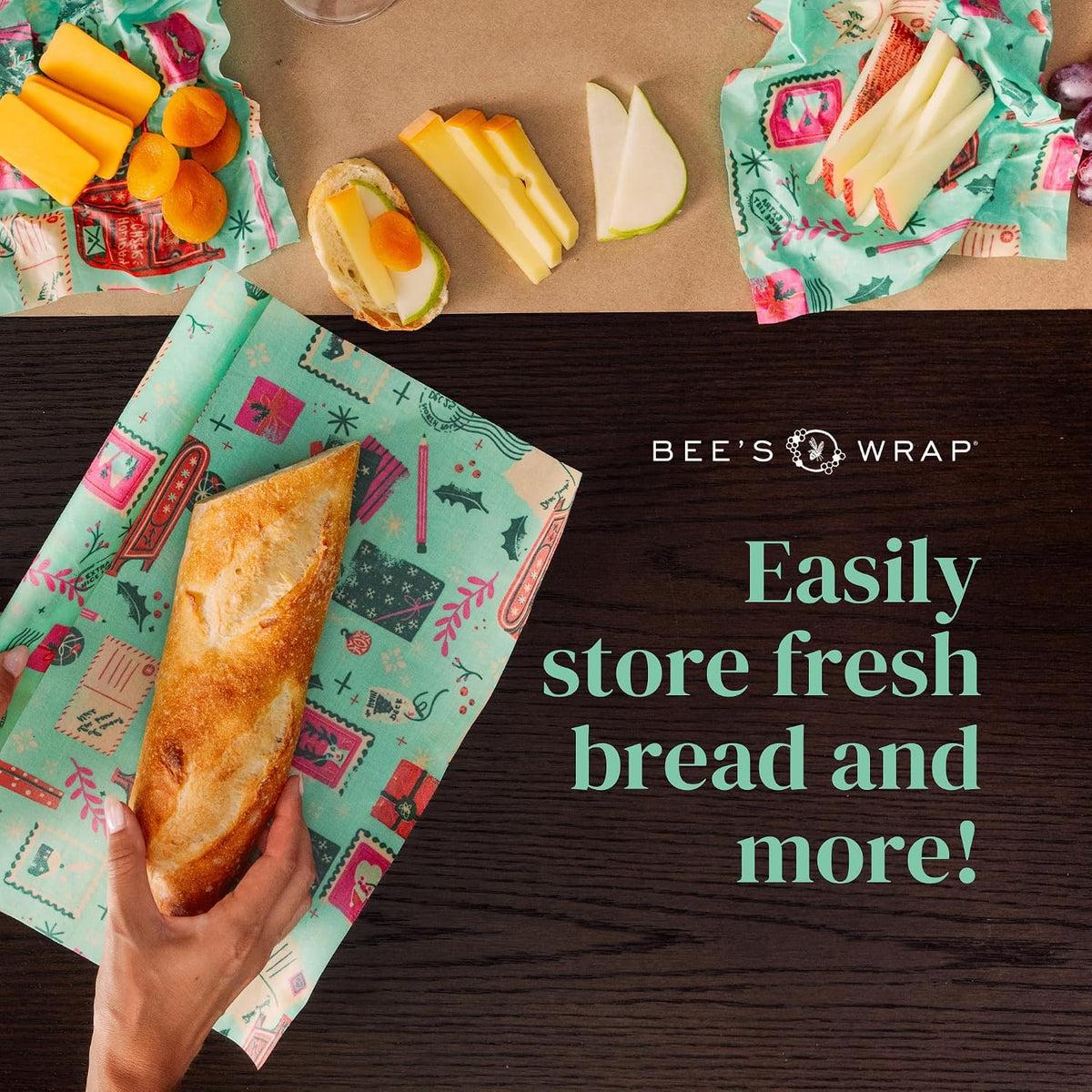Beeswax Bread Wrap - Honeycomb
