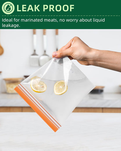 Stand Up Reusable Freezer Bags, Dishwasher Microwave Safe | Microwave Safe, Leakproof, Double Seal, Food-Grade Material, BPA Free, Food Storage Bags for Meal Prep, Kitchen Organization