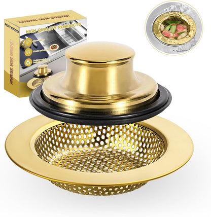 Kitchen Sink Drain Strainer Stopper Stainless Steel Basket Filter