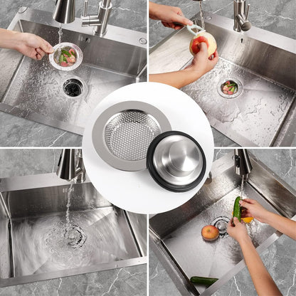 Kitchen Sink Drain Strainer Stopper Stainless Steel Basket Filter