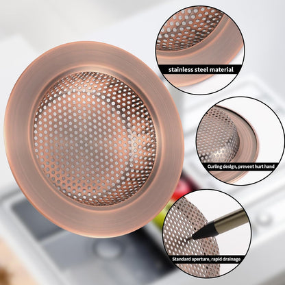 Kitchen Sink Drain Strainer Stopper Stainless Steel Basket Filter