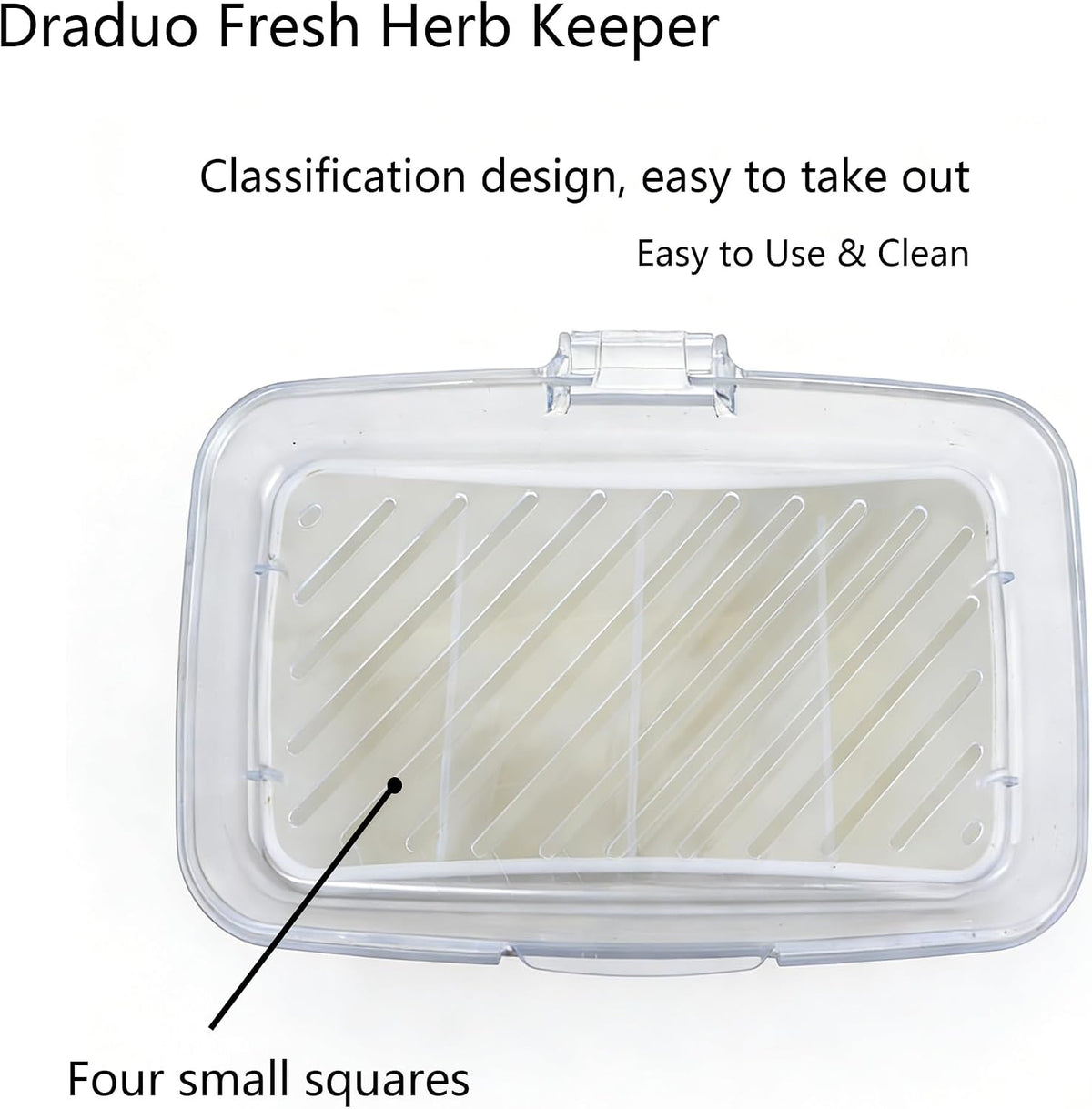 Fresh Herb Keeper, Herb Saver for Refrigerator, Storage Container for Cilantro, Parsley, Thyme, Mint & Asparagus, Prolonging Freshness of All Herbs, Easy-to-Use for Store-Bought Herbs