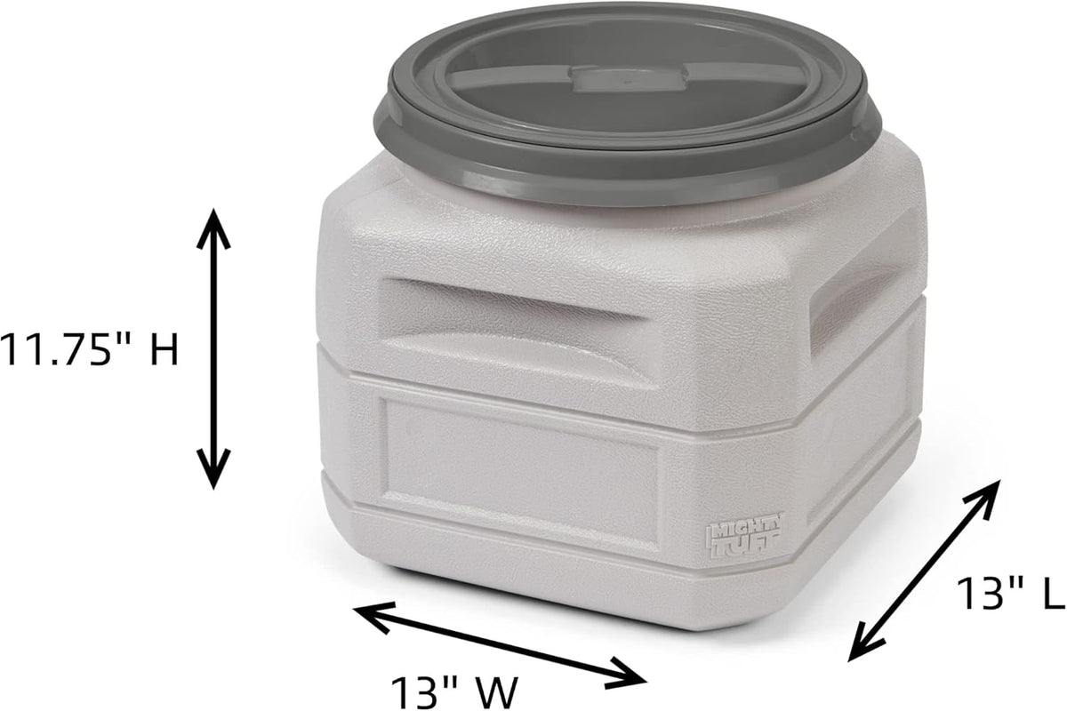 Airtight Dog Food Storage Container – 13 Gal, up to 54 lb Capacity – Cat and Dog Food Container with Twist Lid & Handles – BPA-Free, Made in USA