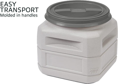 Airtight Dog Food Storage Container – 13 Gal, up to 54 lb Capacity – Cat and Dog Food Container with Twist Lid & Handles – BPA-Free, Made in USA