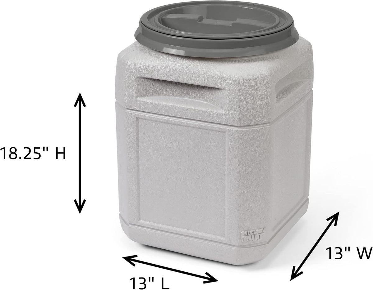 Airtight Dog Food Storage Container – 13 Gal, up to 54 lb Capacity – Cat and Dog Food Container with Twist Lid & Handles – BPA-Free, Made in USA