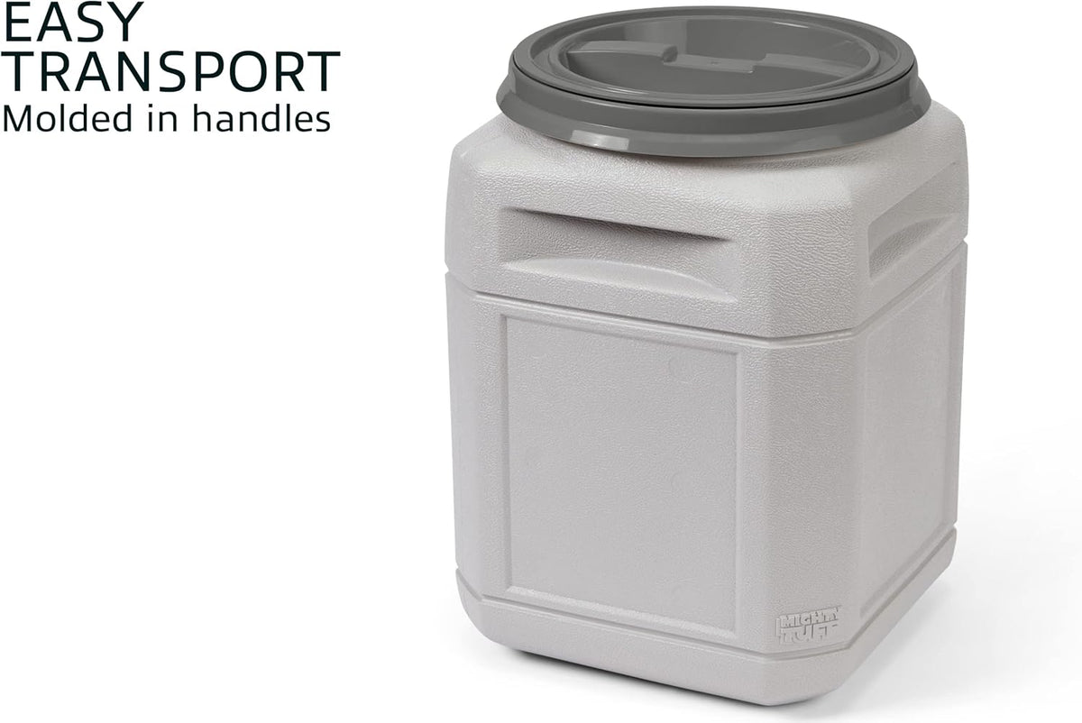 Airtight Dog Food Storage Container – 13 Gal, up to 54 lb Capacity – Cat and Dog Food Container with Twist Lid & Handles – BPA-Free, Made in USA