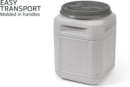 Airtight Dog Food Storage Container – 13 Gal, up to 54 lb Capacity – Cat and Dog Food Container with Twist Lid & Handles – BPA-Free, Made in USA