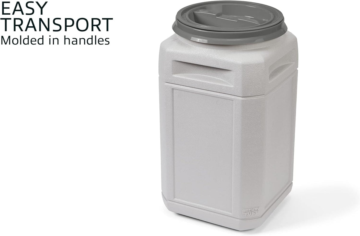 Airtight Dog Food Storage Container – 13 Gal, up to 54 lb Capacity – Cat and Dog Food Container with Twist Lid & Handles – BPA-Free, Made in USA
