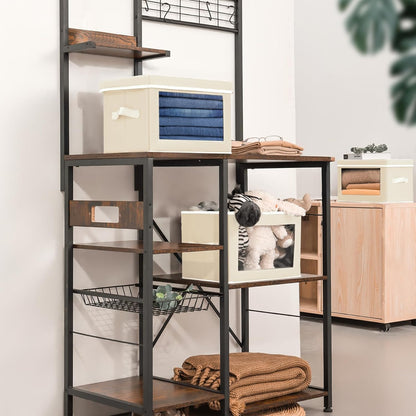Storage Bins with Lids - Fabric Storage Boxe with Window, Collapsible Closet Organizers with Handles, Decorative Bin, Home Cubes Baskets for Clothes, Hat, Books, Dark Grey