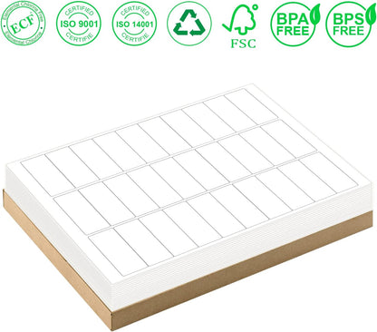 1" x 2-5/8" Address Labels 900 Labels Sticker Paper for Laser/Ink Jet Printer mailing Labels 8.5"×11" White 30 per Sheet