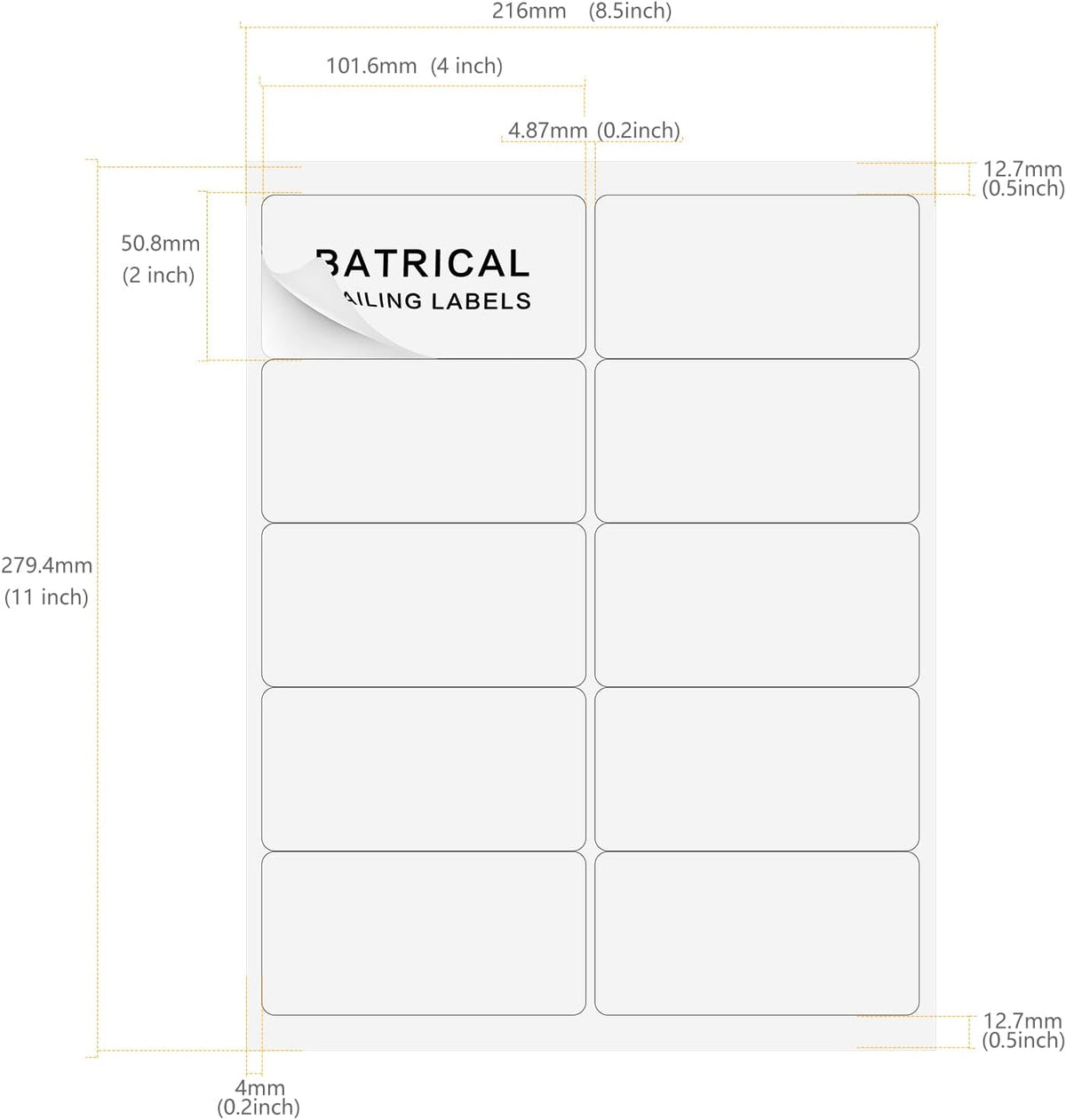 1" x 2-5/8" Address Labels 900 Labels Sticker Paper for Laser/Ink Jet Printer mailing Labels 8.5"×11" White 30 per Sheet