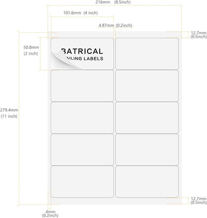 1" x 2-5/8" Address Labels 900 Labels Sticker Paper for Laser/Ink Jet Printer mailing Labels 8.5"×11" White 30 per Sheet