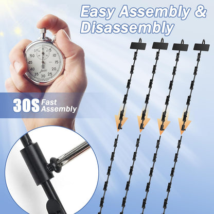 Hanging Chip Clip Strips for Merchandising with Hooks, 32 inch Chip Display Rack Stand 48 Clips Potato Chip Bag Holder with Label Headers Metal Retail Display Rack for Snack Candy Black