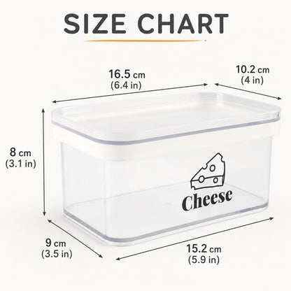 Cheese Container for Refrigerator 2 Pack,Shredded Cheese Storage Container With Lid,Bpa-Free Deli Meat Storage Containers,Cream Cheeses,Fridge Organizers and Storage for Slice Cheeses Holder