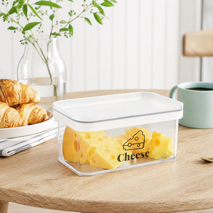 Cheese Container for Refrigerator 2 Pack,Shredded Cheese Storage Container With Lid,Bpa-Free Deli Meat Storage Containers,Cream Cheeses,Fridge Organizers and Storage for Slice Cheeses Holder