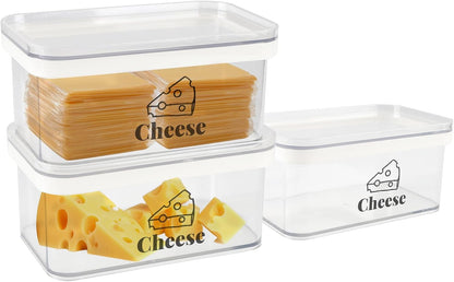 Cheese Container for Refrigerator 2 Pack,Shredded Cheese Storage Container With Lid,Bpa-Free Deli Meat Storage Containers,Cream Cheeses,Fridge Organizers and Storage for Slice Cheeses Holder
