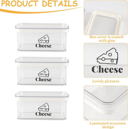 Cheese Container for Refrigerator 2 Pack,Shredded Cheese Storage Container With Lid,Bpa-Free Deli Meat Storage Containers,Cream Cheeses,Fridge Organizers and Storage for Slice Cheeses Holder