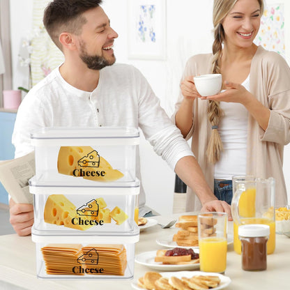 Cheese Container for Refrigerator 2 Pack,Shredded Cheese Storage Container With Lid,Bpa-Free Deli Meat Storage Containers,Cream Cheeses,Fridge Organizers and Storage for Slice Cheeses Holder