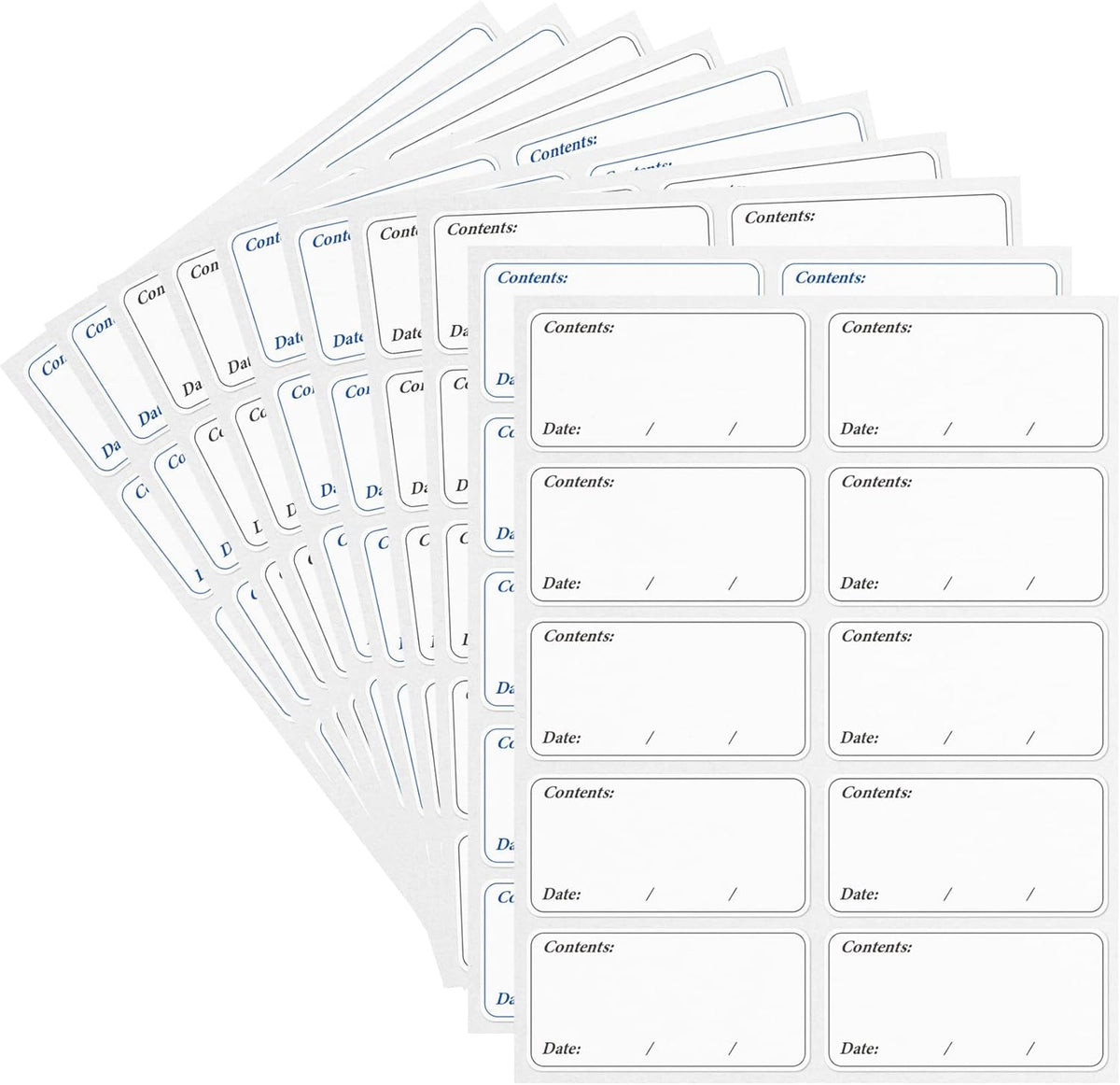 Freezer Labels, Pack of 200, Easy to Peel, Food Label Stickers for Food Storage Boxes, Jars, Waterproof, Leaves No Sticky Residue After Use, 3 * 6cm