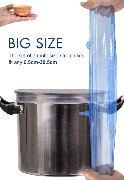 Silicone Stretch Lids 14 Pack Include 2Pcs Size up to 9.8'' Dia
