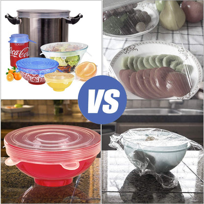 Silicone Stretch Lids 14 Pack Include 2Pcs Size up to 9.8'' Dia