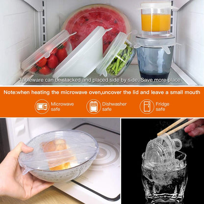 Silicone Stretch Lids 14 Pack Include 2Pcs Size up to 9.8'' Dia
