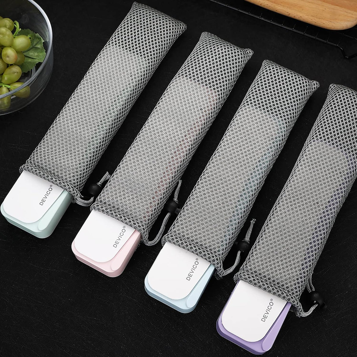 Travel Utensils with Case, 4Pcs Portable Silverware Set for Work, 18/8 Stainless Steel Reusable Cutlery, Korean Spoon and Chopsticks Fork for Camping, School, Lunch Box Accessories (Pink)