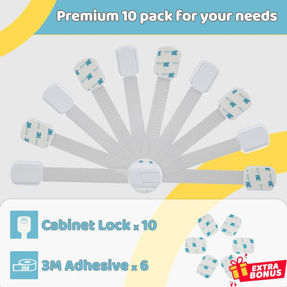 Cabinet Locks Baby Proofing, Adjustable Drawer Lock