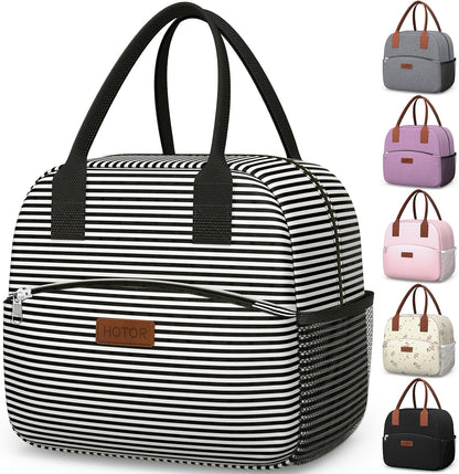 Lunch Bag Women Men Insulated Lunch Box Black 10L