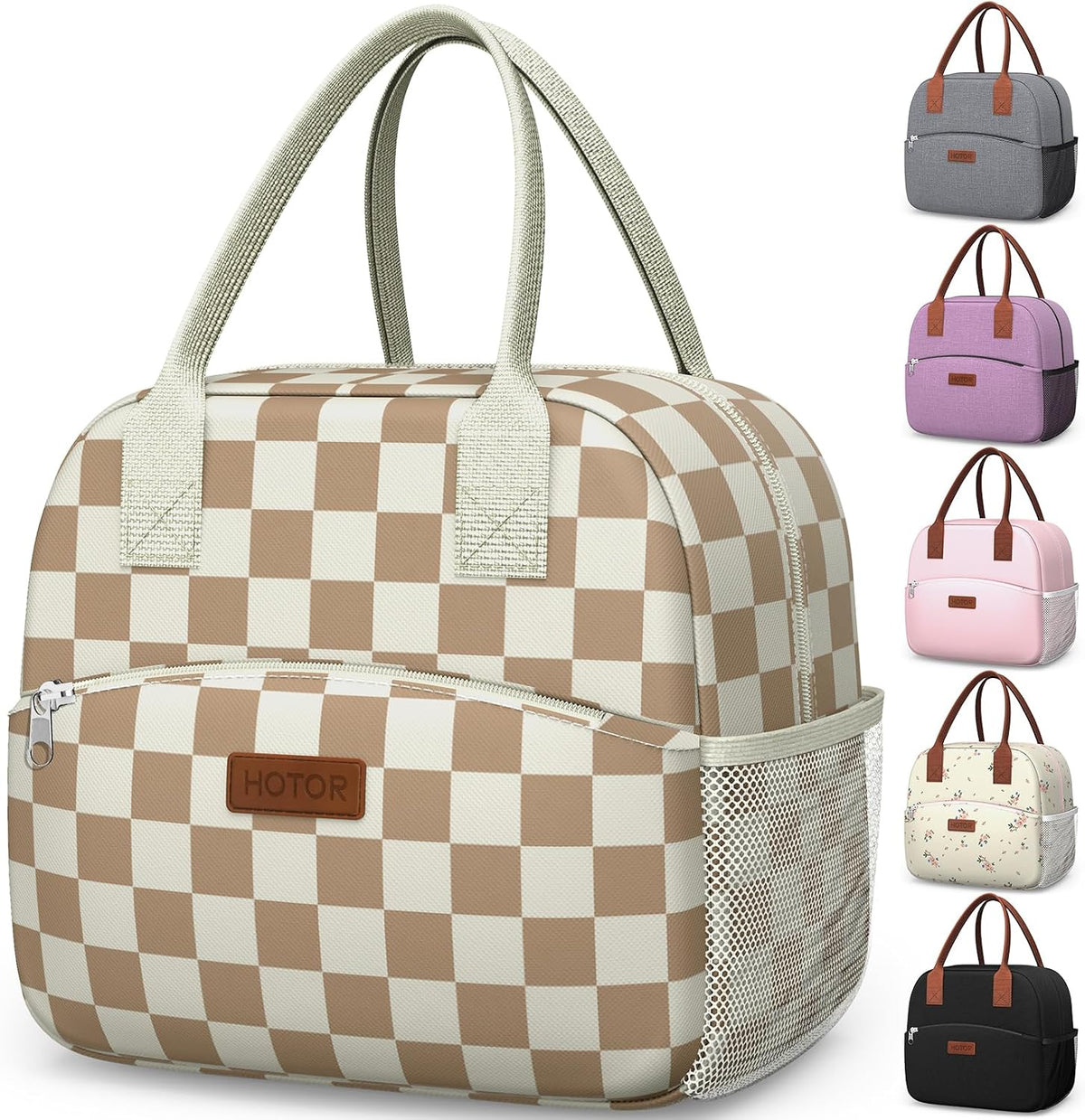 Lunch Bag Women Men Insulated Lunch Box Black 10L