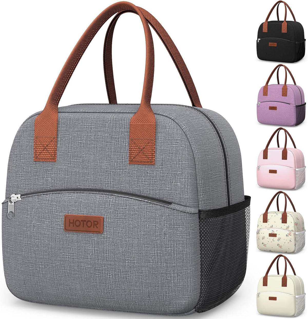 Lunch Bag Women Men Insulated Lunch Box Black 10L