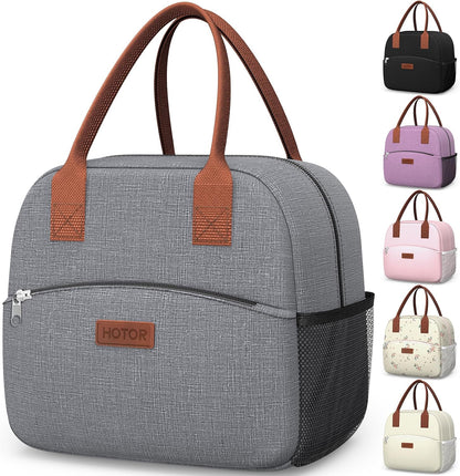 Lunch Bag Women Men Insulated Lunch Box Black 10L