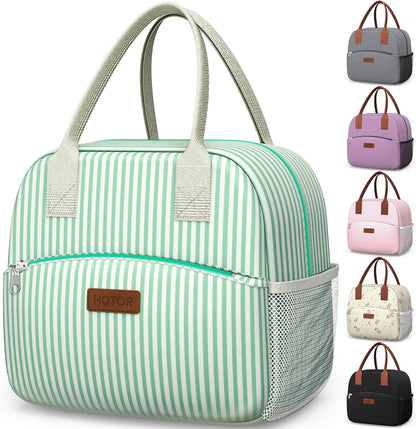 Lunch Bag Women Men Insulated Lunch Box Black 10L