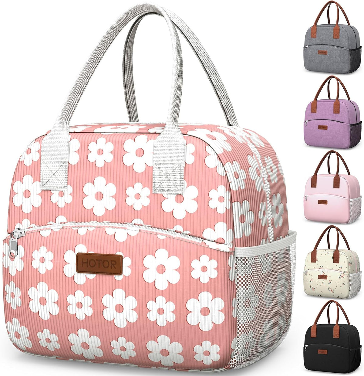 Lunch Bag Women Men Insulated Lunch Box Black 10L