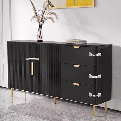Child Safety Cabinet Proofing, Baby Cabinet Locks Adhesive Adjustable Child Safety Strap Locks Drawer Fridge Ovens Toilet Latches No Screws for Furniture Kitchen