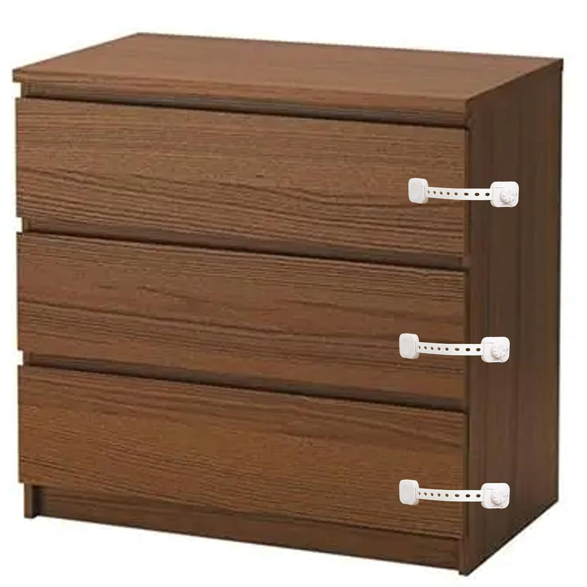 Child Safety Cabinet Proofing, Baby Cabinet Locks Adhesive Adjustable Child Safety Strap Locks Drawer Fridge Ovens Toilet Latches No Screws for Furniture Kitchen