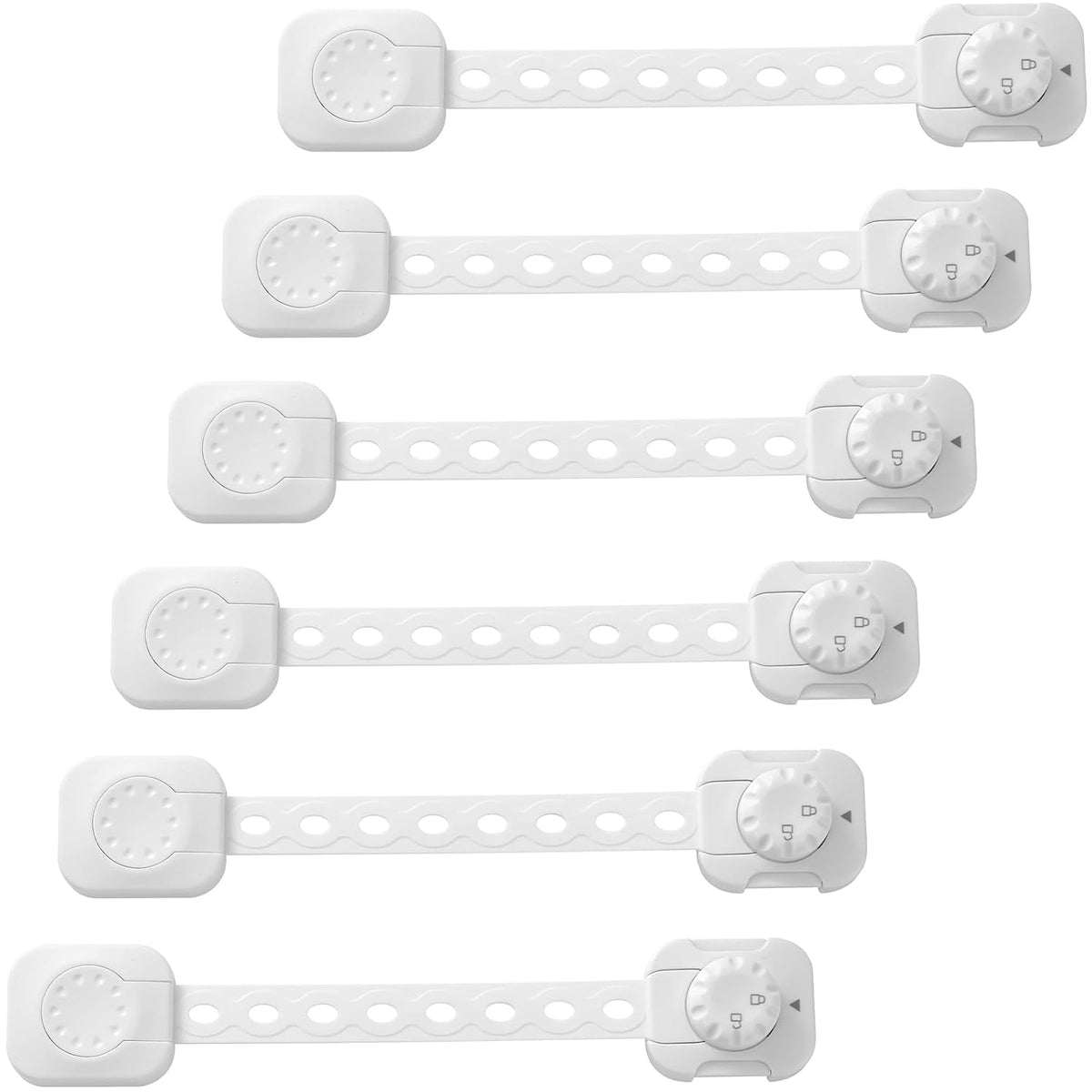 Child Safety Cabinet Proofing, Baby Cabinet Locks Adhesive Adjustable Child Safety Strap Locks Drawer Fridge Ovens Toilet Latches No Screws for Furniture Kitchen