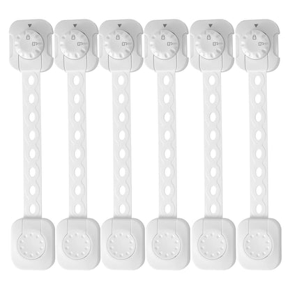 Child Safety Cabinet Proofing, Baby Cabinet Locks Adhesive Adjustable Child Safety Strap Locks Drawer Fridge Ovens Toilet Latches No Screws for Furniture Kitchen