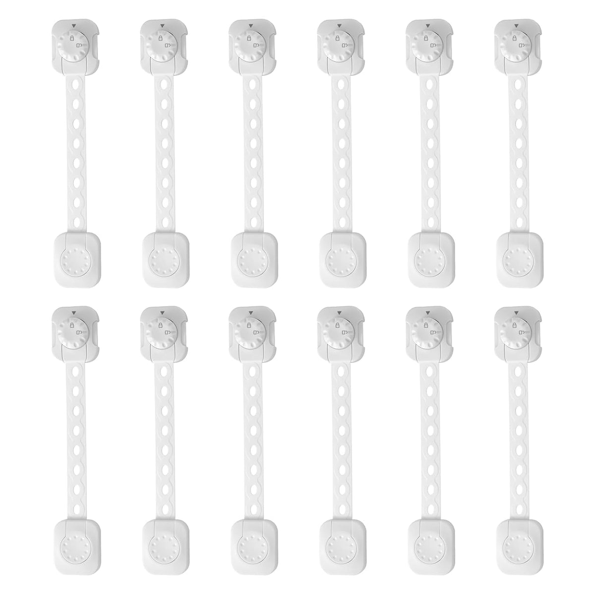 Child Safety Cabinet Proofing, Baby Cabinet Locks Adhesive Adjustable Child Safety Strap Locks Drawer Fridge Ovens Toilet Latches No Screws for Furniture Kitchen