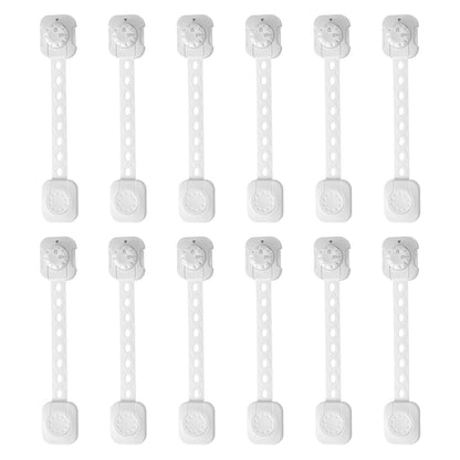 Child Safety Cabinet Proofing, Baby Cabinet Locks Adhesive Adjustable Child Safety Strap Locks Drawer Fridge Ovens Toilet Latches No Screws for Furniture Kitchen